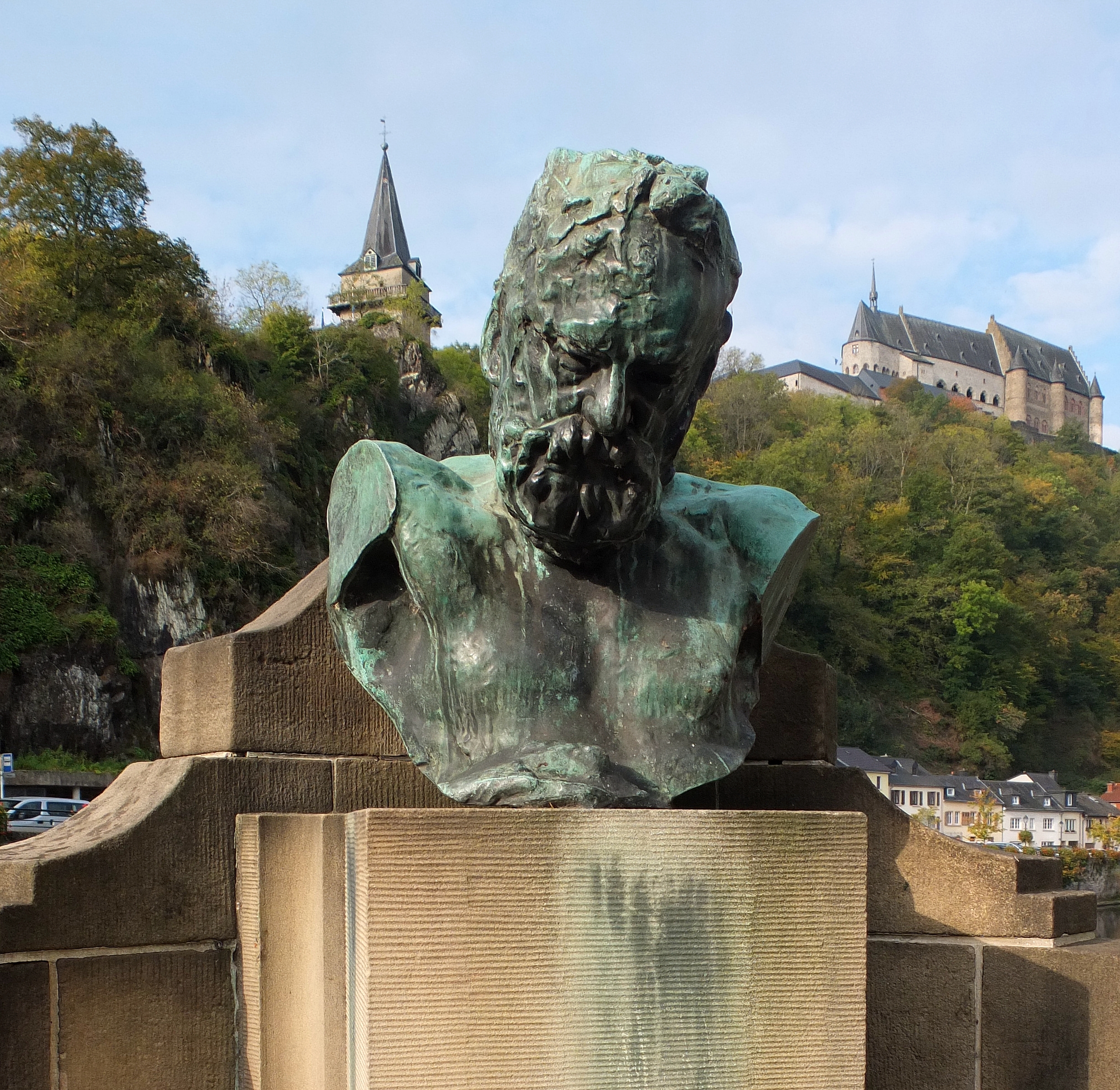 Bust of Victor Hugo in Vianden, Luxembourg